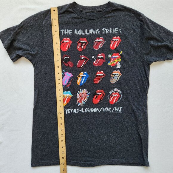 The Rolling Stones 50 Years London/NYC/NJ Graphic Band Concert Tee Shirt Grey L - Picture 7 of 7